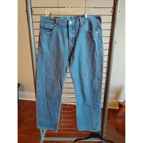 Levi's Other - Levis 501 Original Fit Mens Blue Straight Leg Button Fly Denim Jeans 38x29